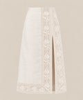 Long skirt with filet vintage lace